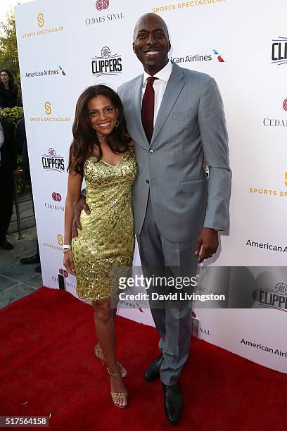 Talk show host John Salley and wife Natasha Duffy attend the 31st Annual Cedears-Sinai Sports Spectacular Gala at W Los Angeles in West Beverly Hills...