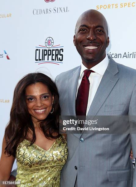 Talk show host John Salley and wife Natasha Duffy attend the 31st Annual Cedears-Sinai Sports Spectacular Gala at W Los Angeles in West Beverly Hills...