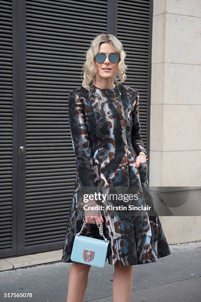 Fashion blogger Sofie Valkiers wearing all Dior on day 4 during Paris Fashion Week Autumn/Winter 2016/17 on March 4, 2016 in Paris, France. Sofie...