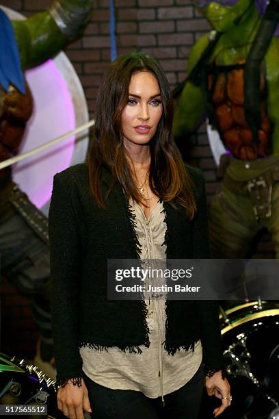 Megan Fox attends day 1 of WonderCon 2016 for Teenage Mutant Ninja Turtles signing at Los Angeles Convention Center on March 25, 2016 in Los Angeles,...