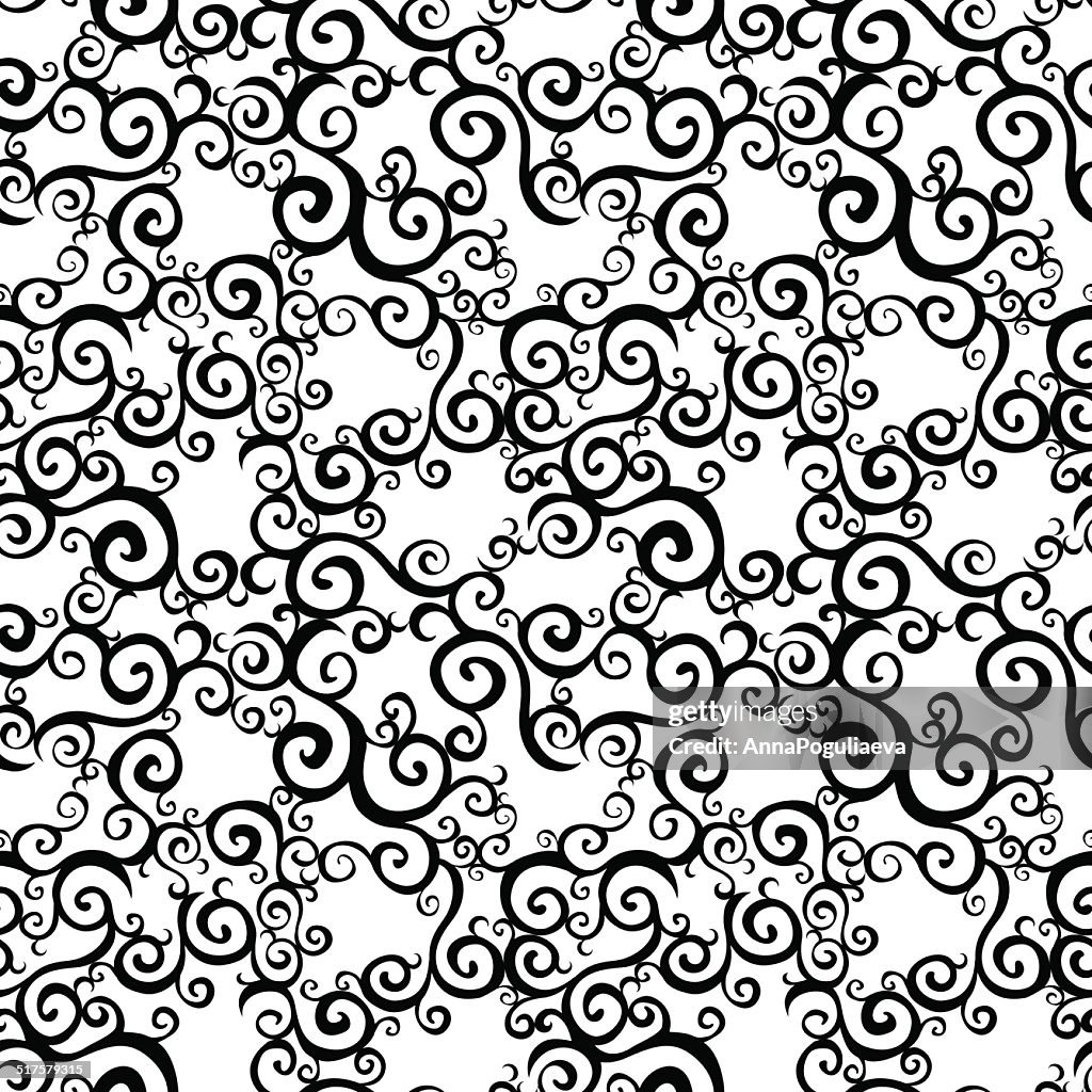 S Motif Pattern Vector Seamless Pattern With Swirls Motifs High-Res Vector Graphic ...