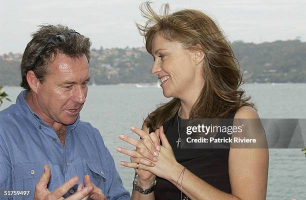 Wayne Gardner and Donna Gardner at the launch of "Leathers" by Donna Gardner, at Windemere in Sydney where she lives with current partner Johnny...