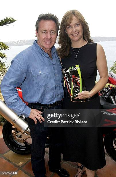 Wayne Gardner and Donna Gardner at the launch of "Leathers" by Donna Gardner, at Windemere in Sydney where she lives with current partner Johnny...