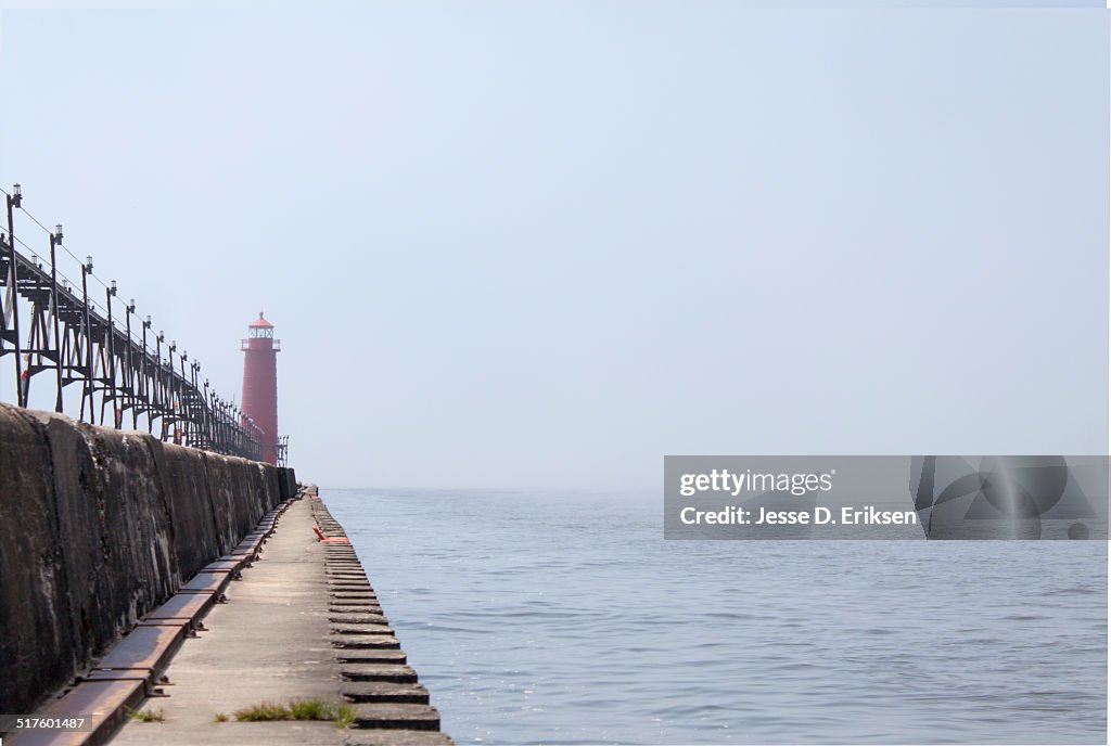 Lighthouse in the fog