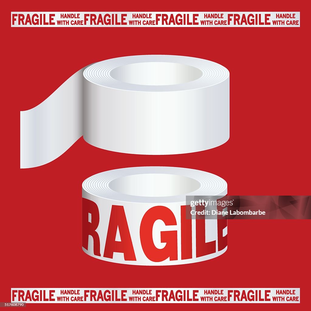 Tag .net Fragilepak Set Of 3d Packing Tape With Fragile Text High-Res Vector Graphic ...