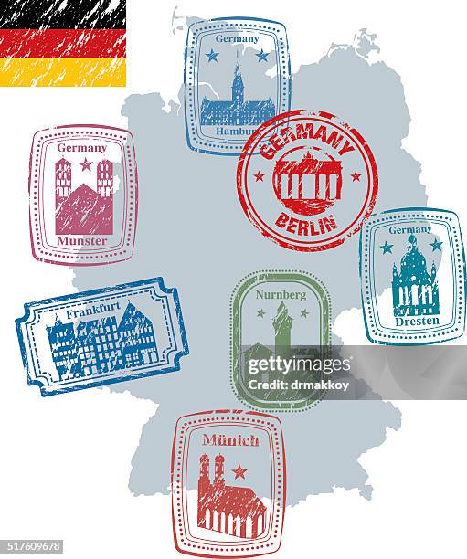 germany stamp - heidelberg germany stock illustrations