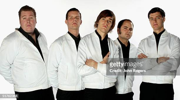 Pelle Almqvist and The Hives pose for a studio portrait during the MTV Europe Music Awards 2004 at Tor di Valle November 18, 2004 in Rome, Italy.