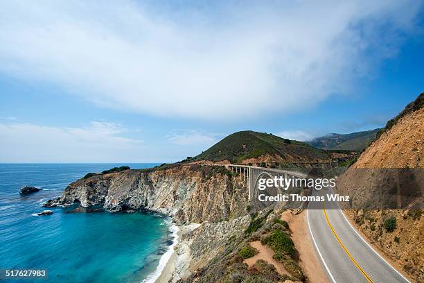 highway 1 near big sur - estados unidos del oeste fotografías e imágenes de stock