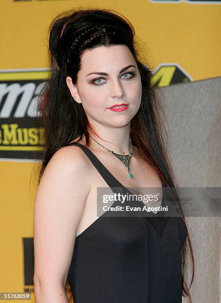 Amy Lee of Evanescence poses in the press room during the MTV Europe...  News Photo - Getty Images