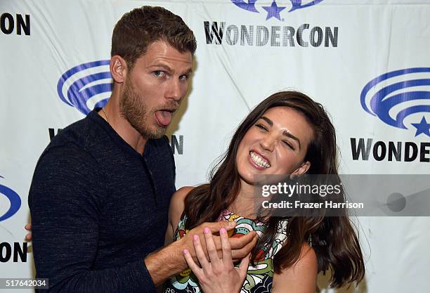 Actors Travis Van Winkle and Marissa Neitling attend 'The Last Ship' panel, TNT at Wondercon 2016 at Los Angeles Convention Center on March 26, 2016...