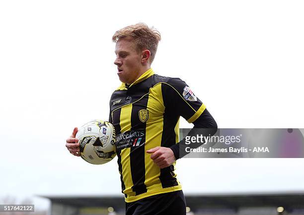 Mark Duffy of Burton Albion during the Sky Bet League One match between Burton Albion and Oldham Athletic at Pirelli Stadium on March 26, 2016 in...