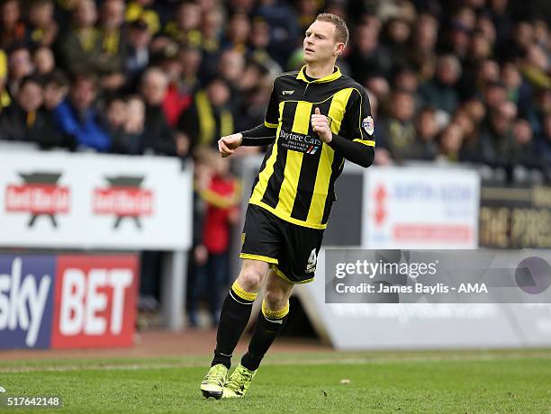 Stuart Beavon of Burton Albion during the Sky Bet League One match between Burton Albion and Oldham Athletic at Pirelli Stadium on March 26, 2016 in...