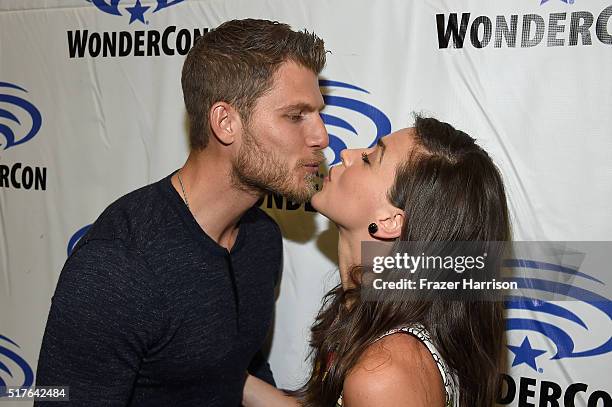 Actors Travis Van Winkle and Marissa Neitling attend 'The Last Ship' panel, TNT at Wondercon 2016 at Los Angeles Convention Center on March 26, 2016...