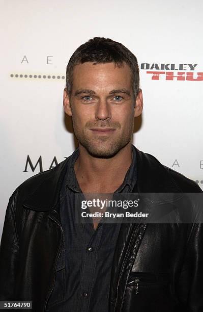 Actor Grayson McCouch arrives to the launch of Oakley Thump and the December issue of Maxim on November 18, 2004 in New York City.