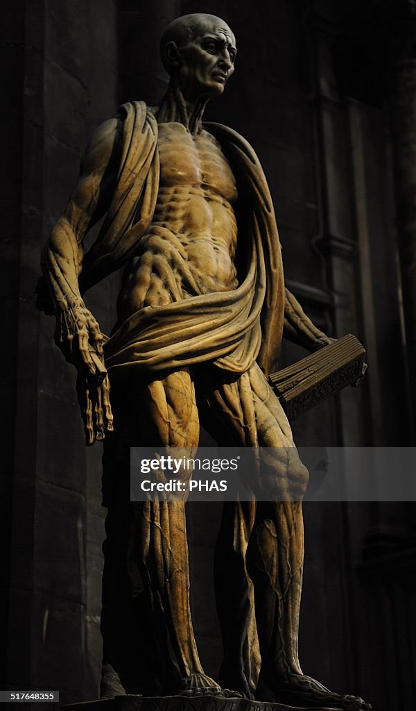 Flayed Saint St Bartholomew Flayed , transept of the Cathedral of Milan.... News ...