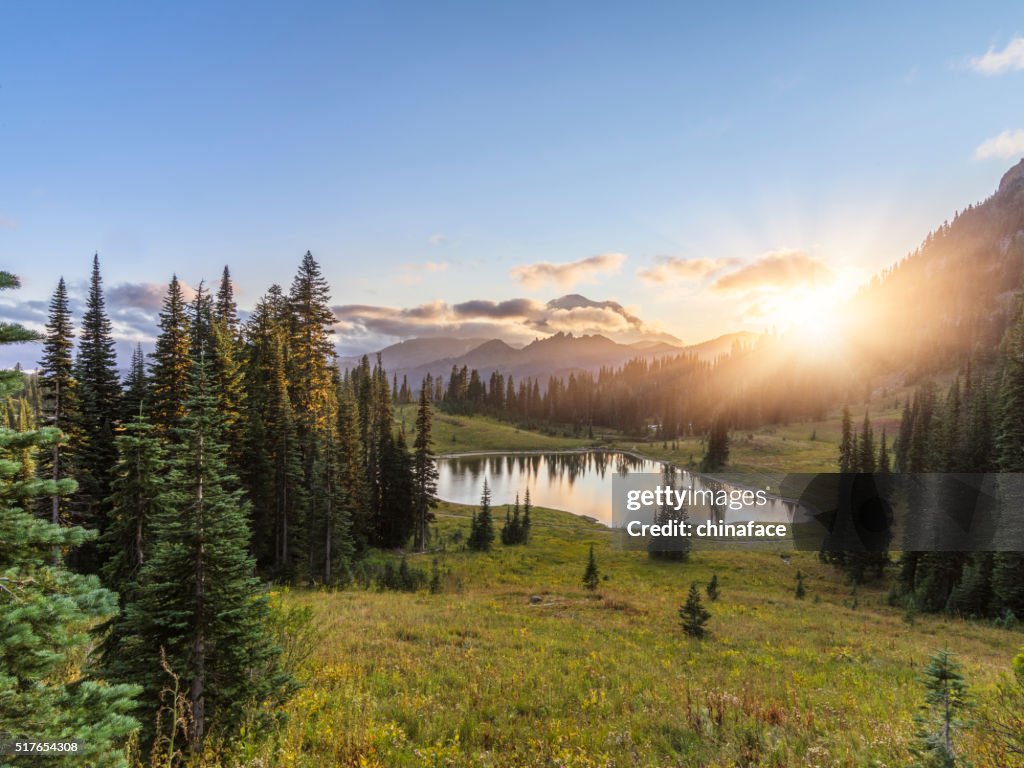 MT.Rainier al tramonto