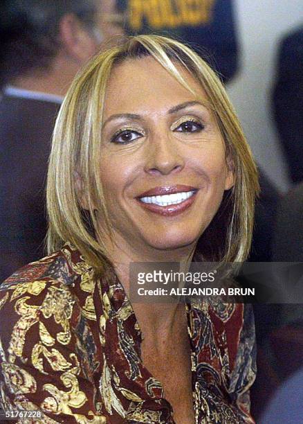 Telemundo anchorwoman, Laura Bozzo, smiles to the press, moments News  Photo - Getty Images