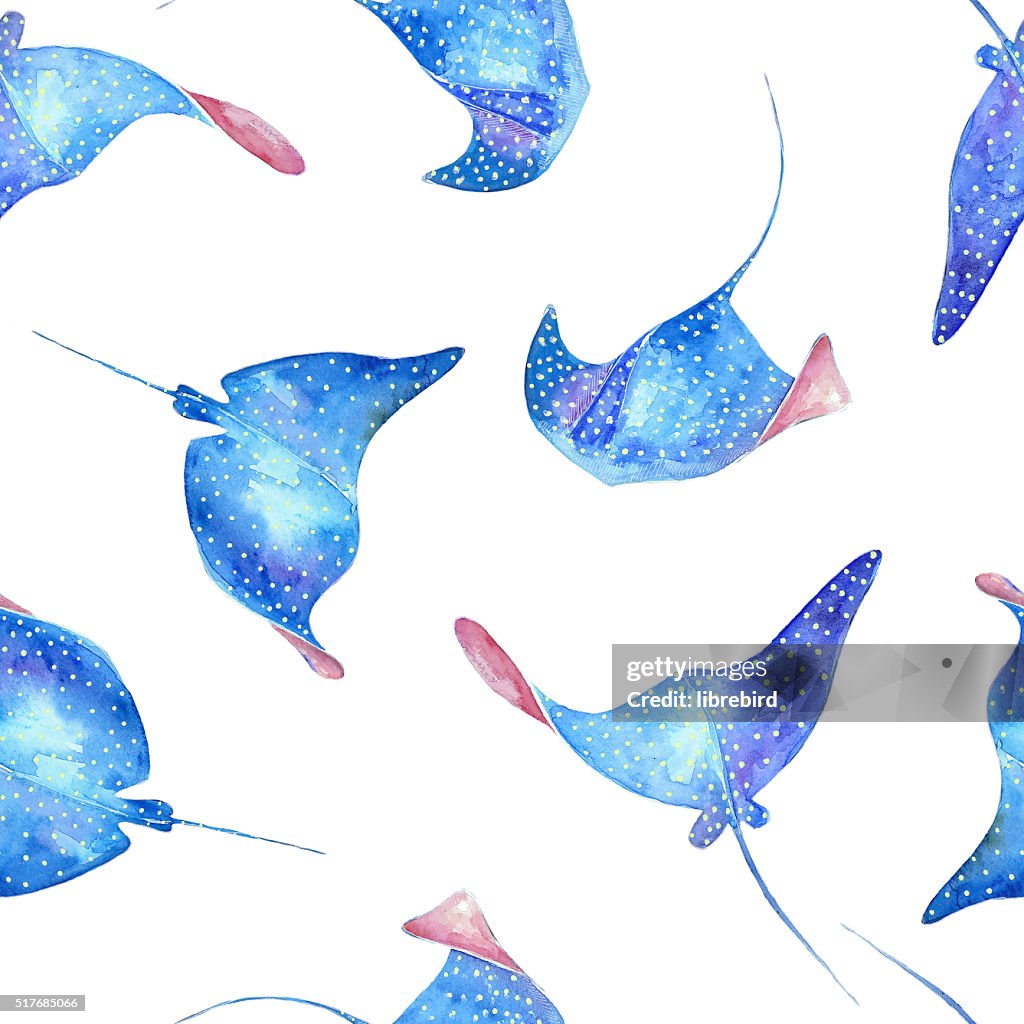 Devil Fish Watercolor Illustration High-Res Vector Graphic - Getty Images