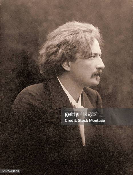 Portrait of Polish pianist Ignacy Jan Paderewski , late 19th century.