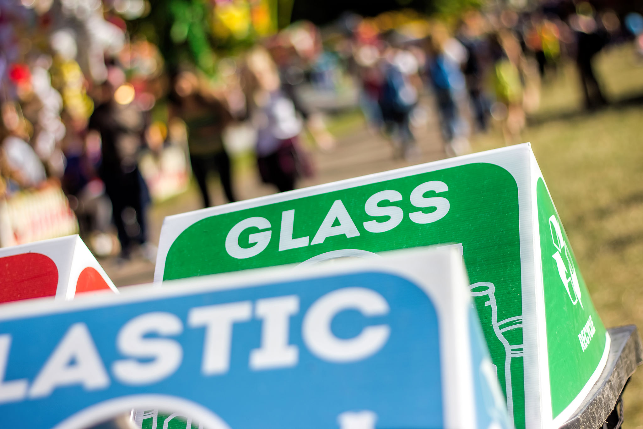 recycling bins event