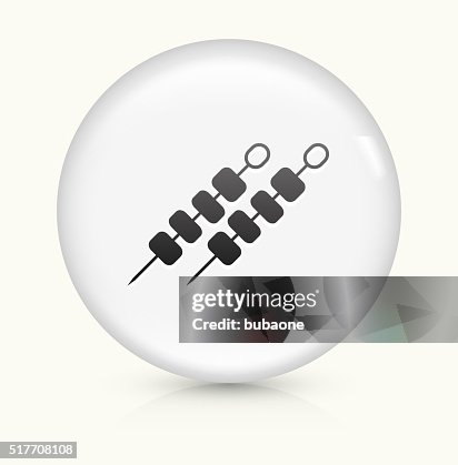 Shish Kebabs icon on white round vector button Shish Kebabs icon on white round vector button