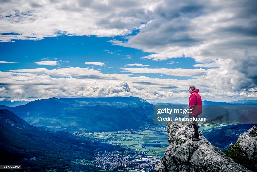 Senior Hiker in Julian Alps, Slovenia, Europe, Europe