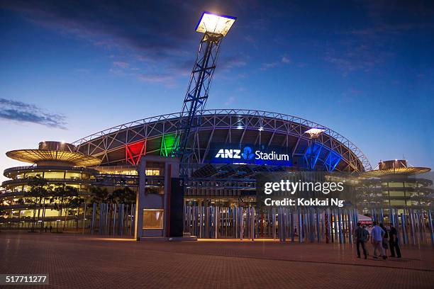 sydney olympic park - anz stadium (nrl grand final) - night rugby league stock pictures, royalty-free photos & images