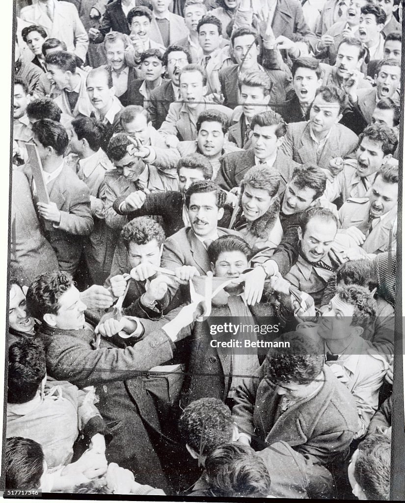 Rioters Waving a British Flag