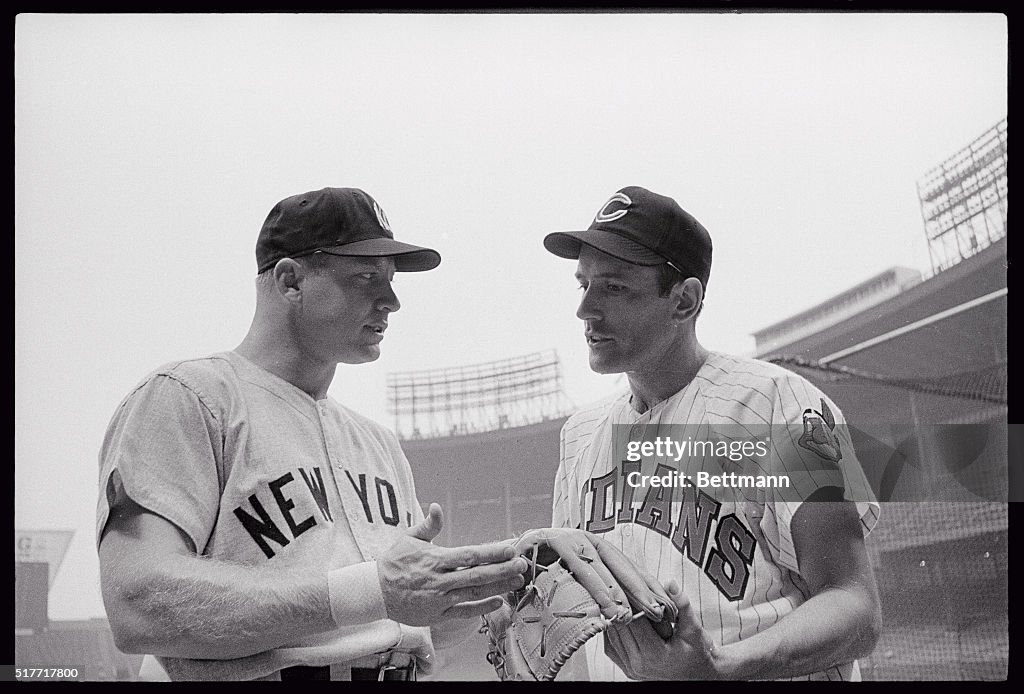 Mickey Mantle and Jim Piersall Talking Together