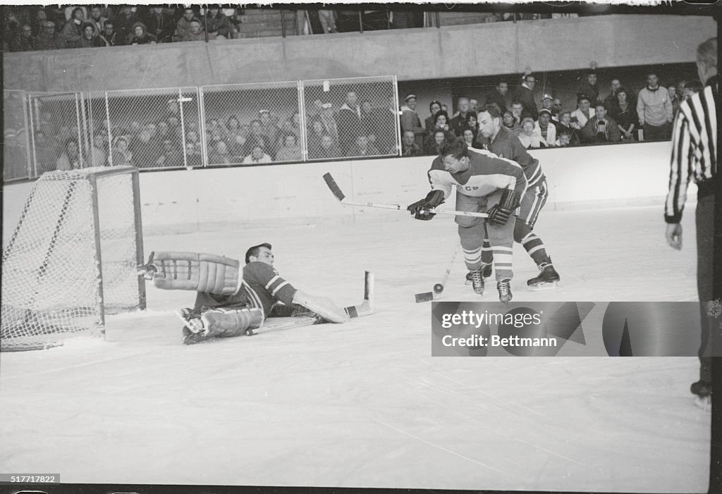 Goalie John McCartan Blocking Shot