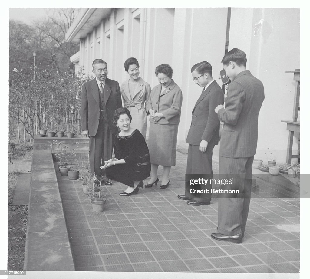 Prince Akihito Filming His Family