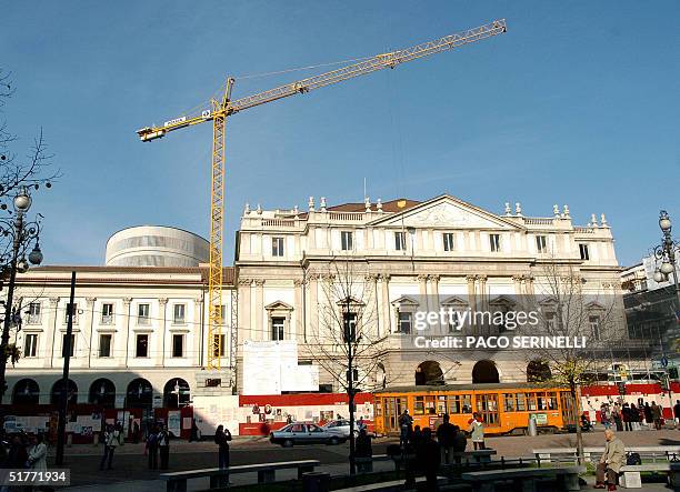 View, taken 19 November 2004, of the facade of the Milan's La Scala opera house. The famous opera house is set to reopen its doors to the public on...