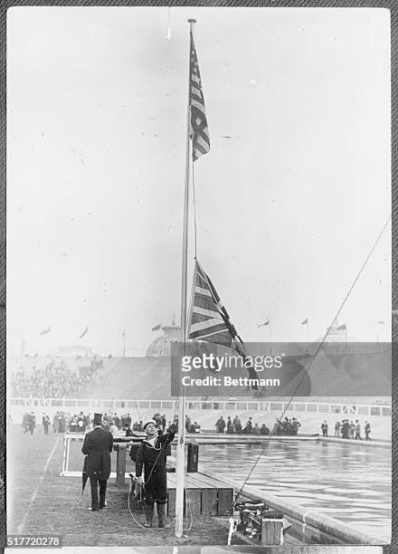 Olympic Games, London, England 1908- opening ceremony.