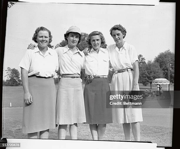 This quartet will meet today in the semi-finals of the eighteenth annual Women's Western Open Golf Tournament being played at the Capitol City...