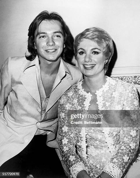 Shirley Jones and stepson David Cassidy, stars of "The Partridge Family".