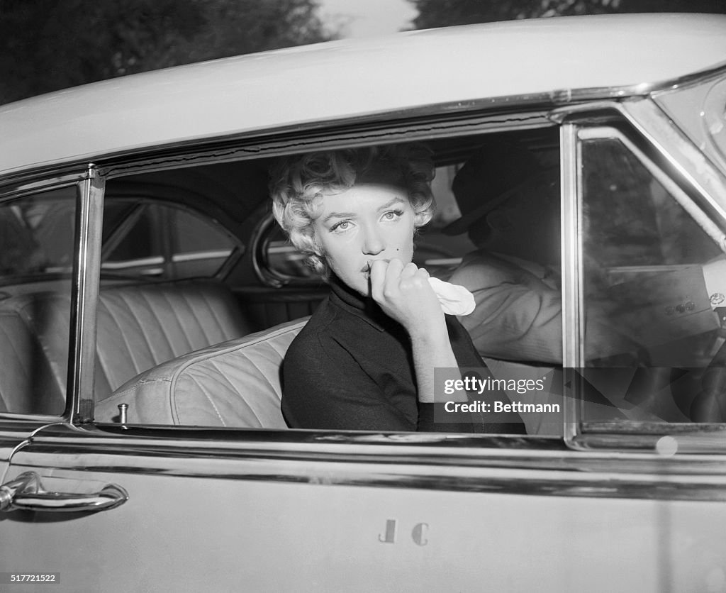 Marilyn Monroe After Announcing Divorce