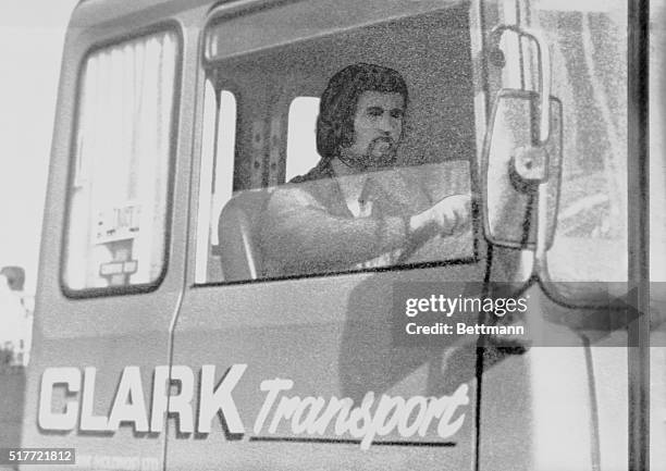 January 5, 1981 - Bradford, England: This retouched photo shows Peter Sutcliffe at the wheel of his truck. It is a file photo. Sutcliffe was arrested...