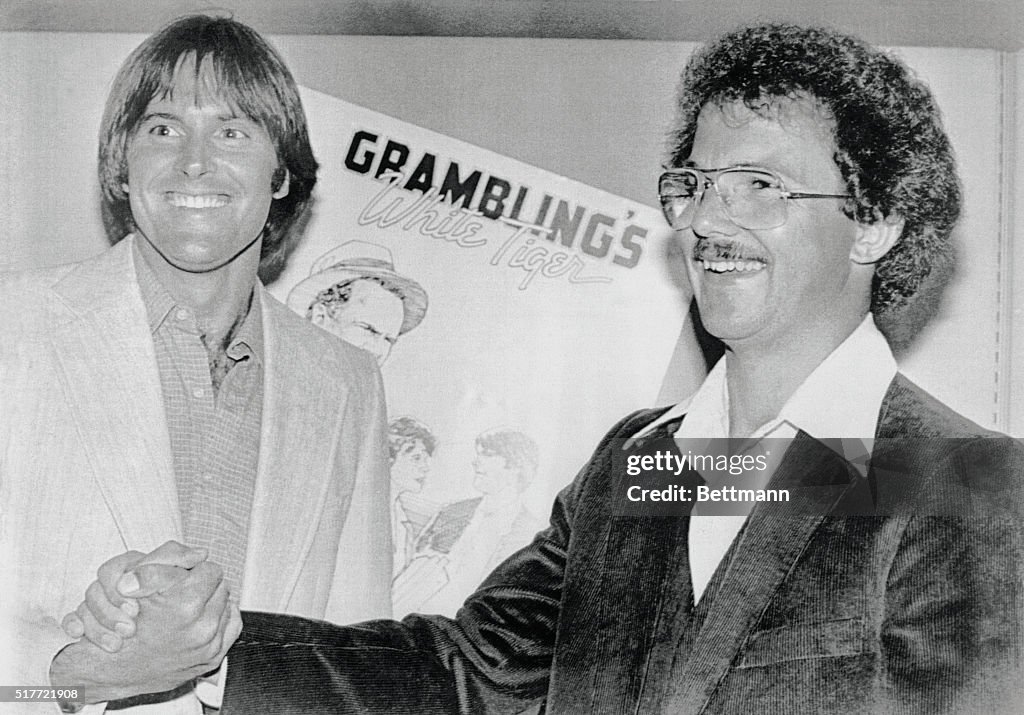 Bruce Jenner and Jim Gregory Posing by Poster
