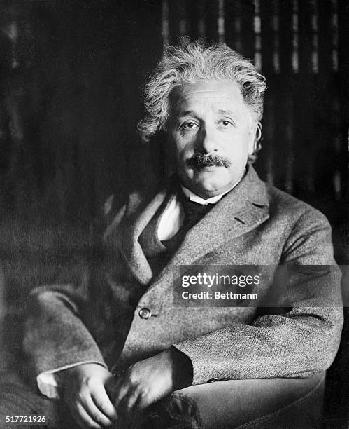 Portrait of author of theory of relativity...An excellent portrait of Albert Einstein, author of the theory of relativity which has stirred the...