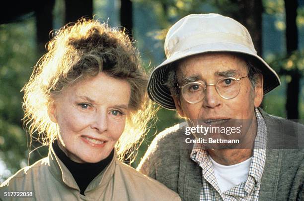 Katharine Hepburn as Ethel Thayer and Henry Fonda as Norman Thayer in the 1981 film On Golden Pond.