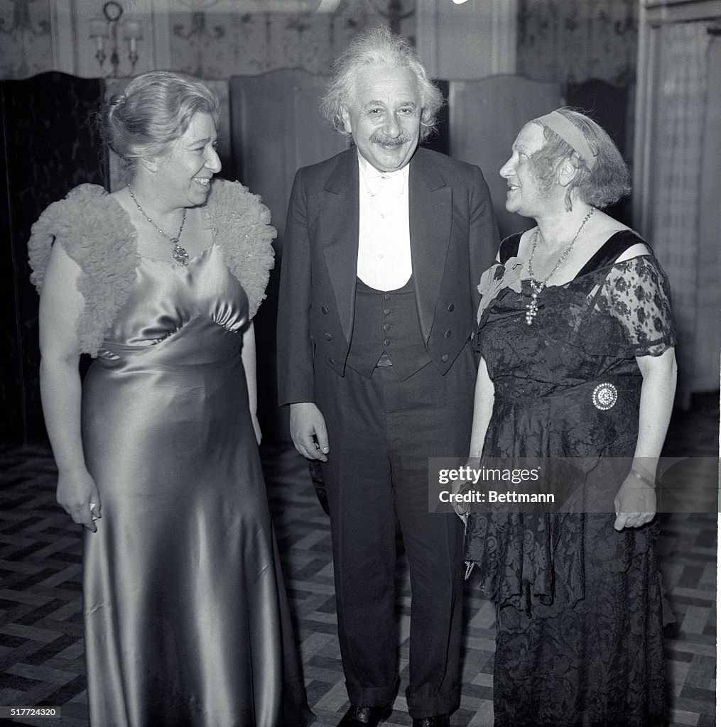 Albert Einstein and Wife with Theresa M Durlach