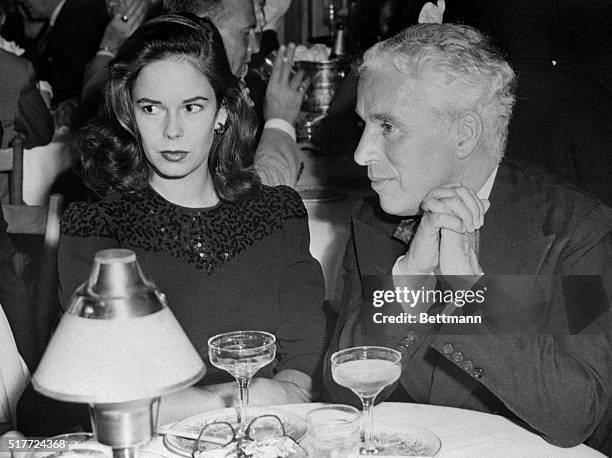 The Chaplins Show Themselves. Hollywood, California: Making their first public appearance since their surprise marriage, Mr. And Mrs. Charlie Chaplin...