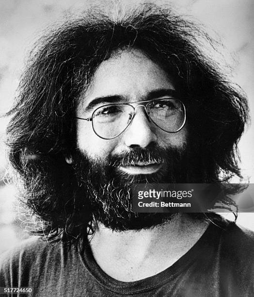 Portrait of Jerry Garcia, guitarist and singer for the Grateful Dead rock group.