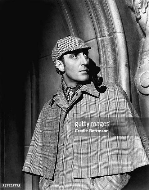 Basil Rathbone as Sherlock Holmes n The Hound of the Baskervilles.