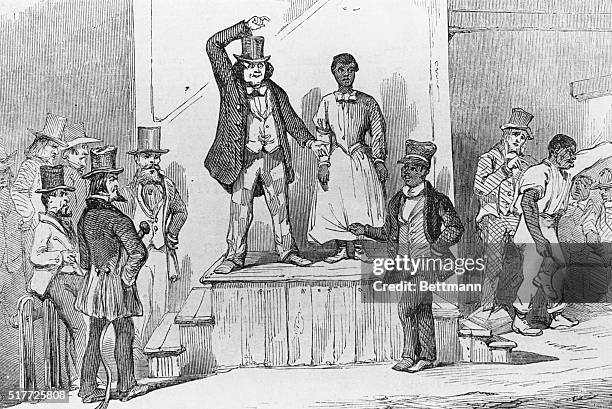 Slave auction at Richmond, VA. 1856