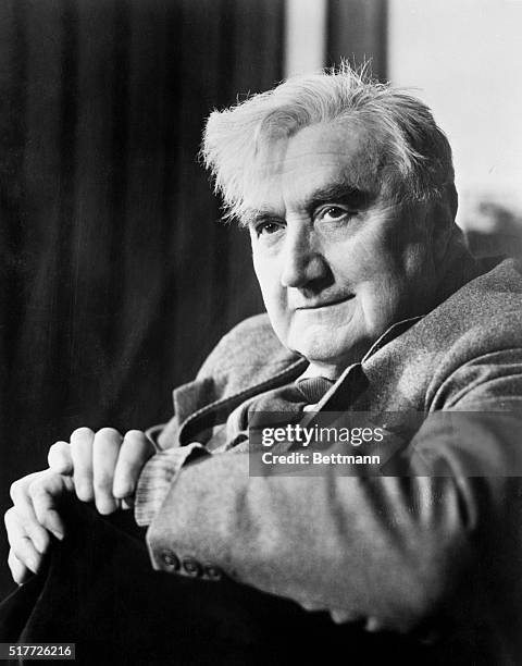 Portrait of Ralph Vaughan Williams , English composer. Undated photograph.