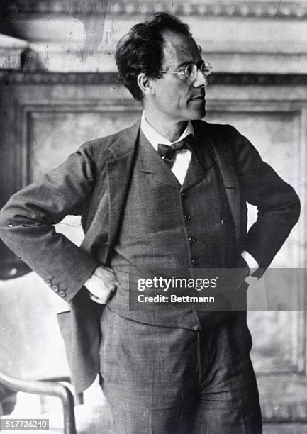 Gustav Mahler photo taken during his directorship of the Imperial Opera in Vienna. Vienna State Library. BPA2# 776