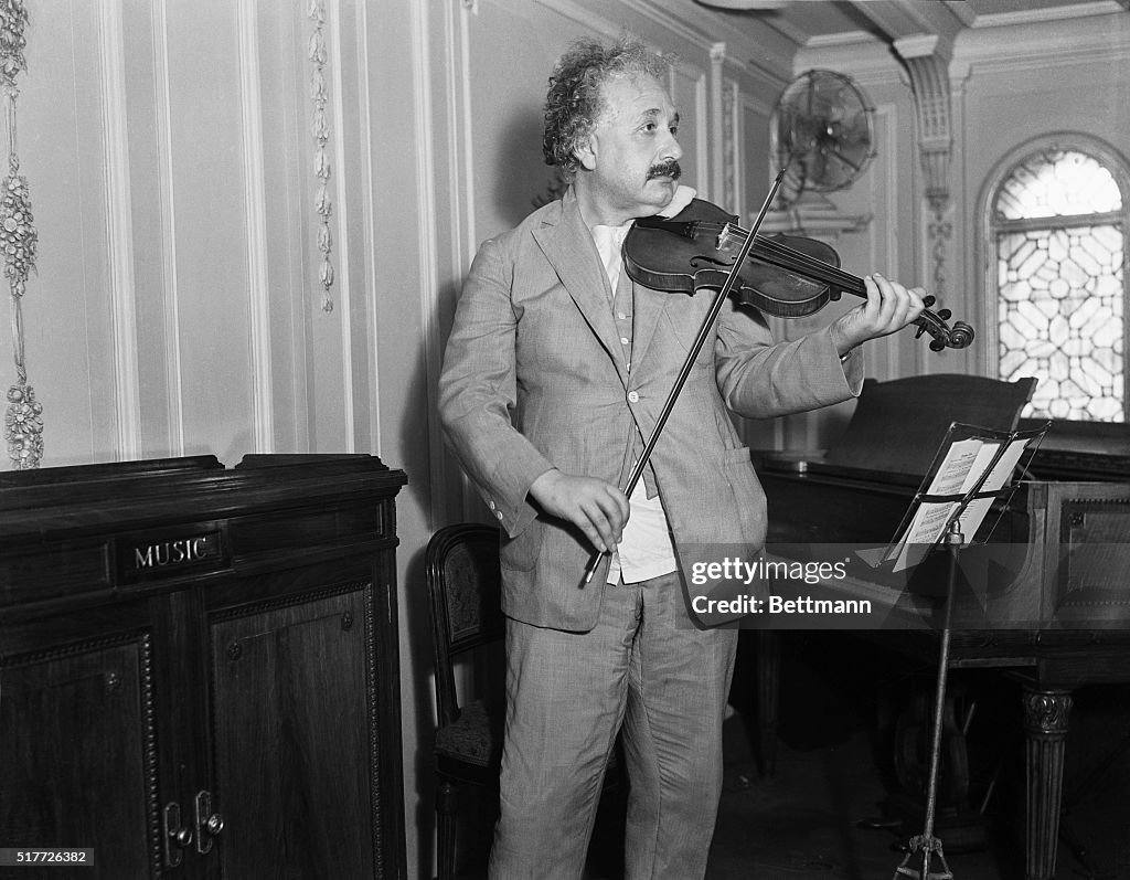 Albert Einstein Playing Violin