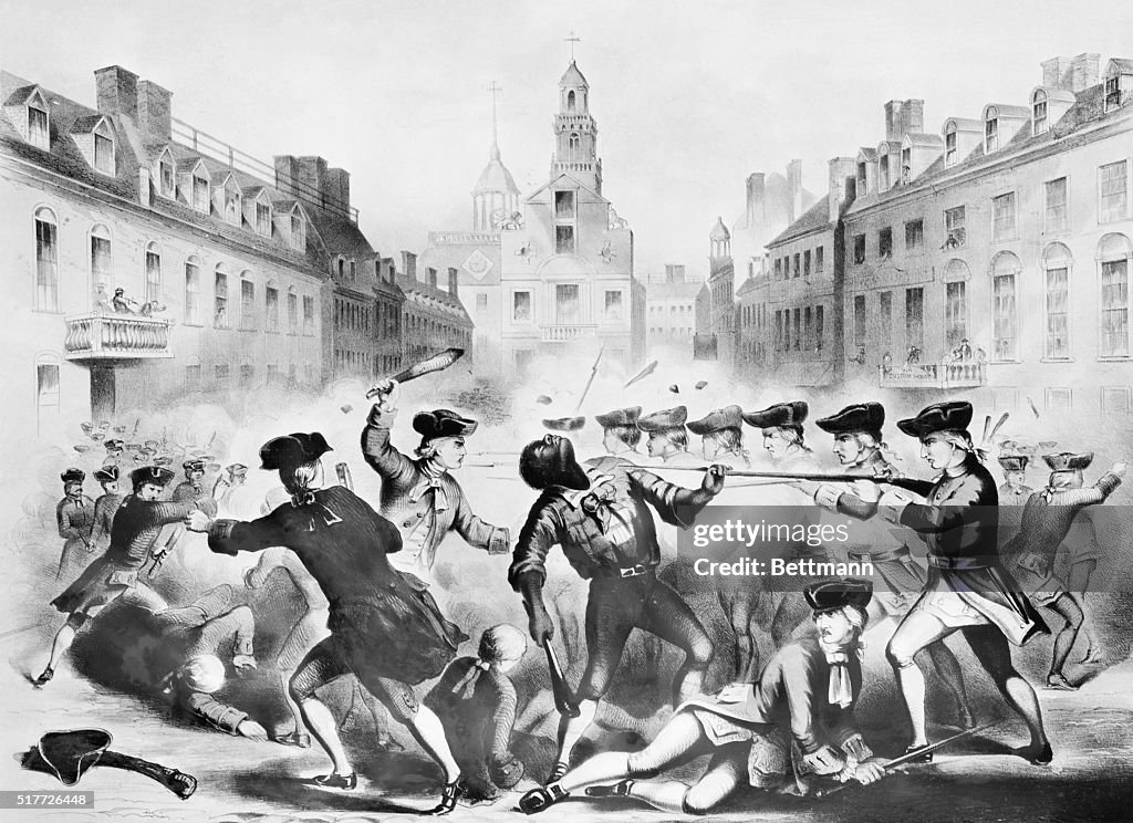 Boston Massacre, March 5th, 1770 Lithograph