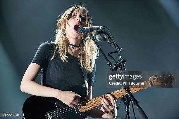 Ellie Rowsell of Wolf Alice performs at O2 Forum Kentish Town on March 26, 2016 in London, England.